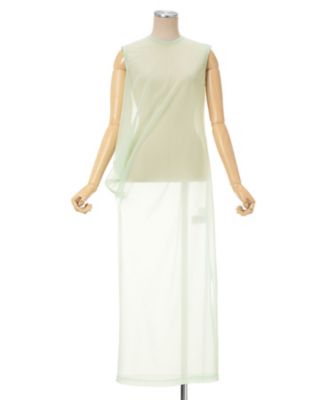 Draped Jersey Sheer Dress 6S／MM26SS