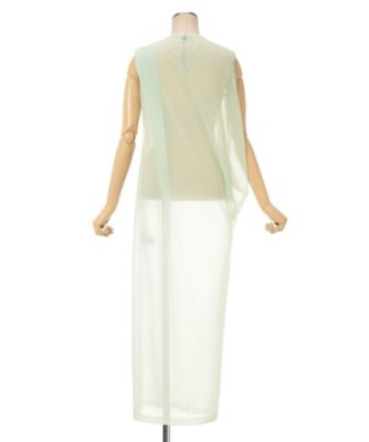 Draped Jersey Sheer Dress 6S／MM26SS