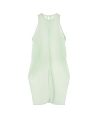 Draped Jersey Sheer Sleeveless Top