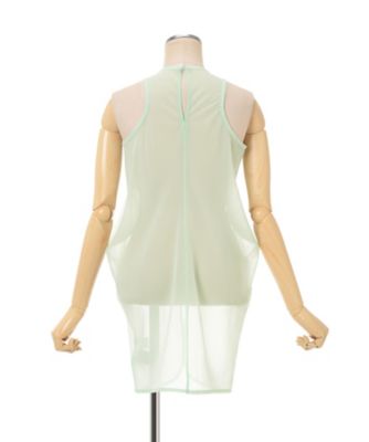 Draped Jersey Sheer Sleeveless Top 未使用 Draped Jersey Sheer Sleeveless Top