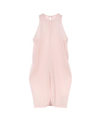 Draped Jersey Sheer Sleeveless Top