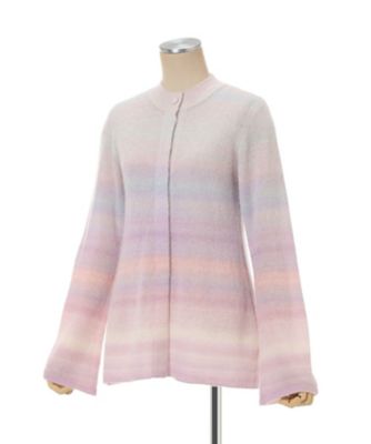 ダーマコレクション カシミア セーブル混 ロング カーディガン M 日本製 Gradation Knit Cardigan 6S／MM26SSー