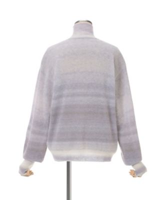 Gradation High Neck Knit Top 6S