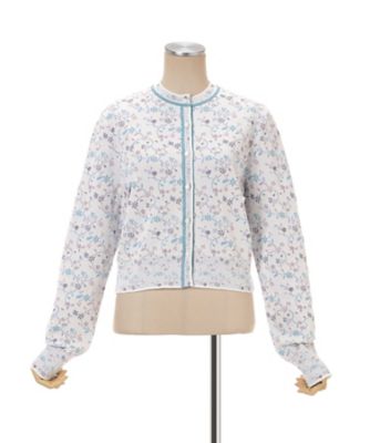 MUUET⭐︎2way sherbet bolero Floral Motif Glitter Knit Cardigan