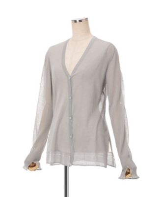 High Gauge Sheer Knit Cardigan 6S