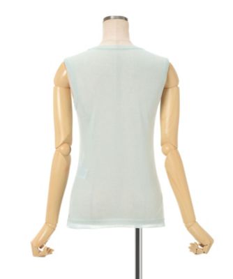 High Gauge Sleeveless Sheer Knit