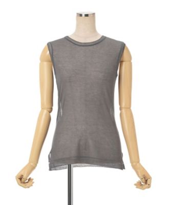 High Gauge Sleeveless Sheer Knit