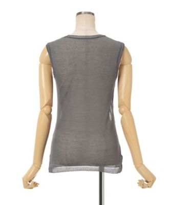 High Gauge Sleeveless Sheer Knit