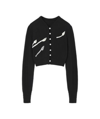 3D Floral Motif Knit Cardigan 6S