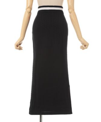 3D Floral Motif Knit Skirt 6S