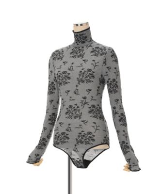 Floral Jacquard Knit Bodysuit 6S