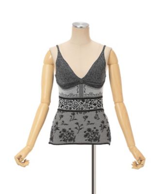 Floral Jacquard Knit Camisole Top