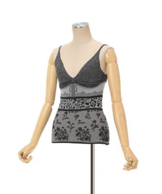 Floral Jacquard Knit Camisole Top