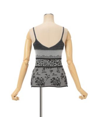 Floral Jacquard Knit Camisole Top