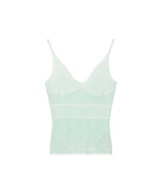Floral Jacquard Knit Camisole Top