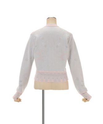 Layered Jacquard Knit Cardigan 6S