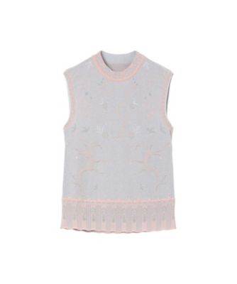 Layered Jacquard Sleeveless Knit