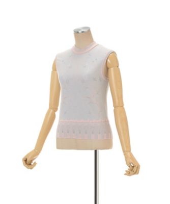 Layered Jacquard Sleeveless Knit