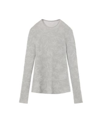 もも Floral Jacquard High Waisted Denim