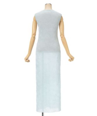 Floral Jacquard Sheer Knit Dress 6S