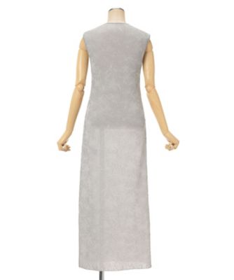 Floral Jacquard Sheer Knit Dress 6S