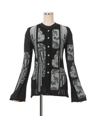 Multi－Pattern Knit Cardigan 6S