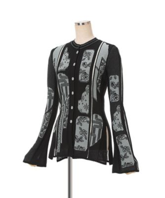 Multi－Pattern Knit Cardigan 6S