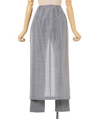 まこ Wool Nylon Shimmering Trousers 6S