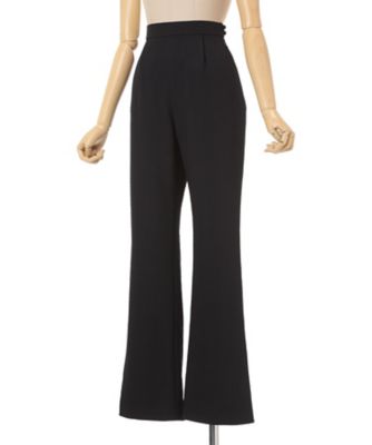 Floral Jacquard Flare Trousers 6S