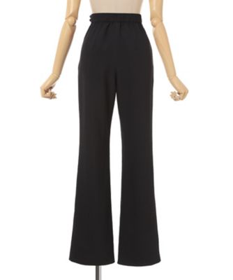 Floral Jacquard Flare Trousers 6S