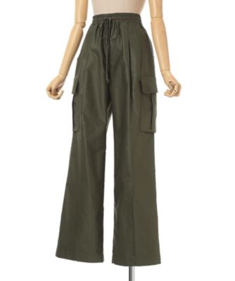 Cotton High Waisted Cargo Trousers