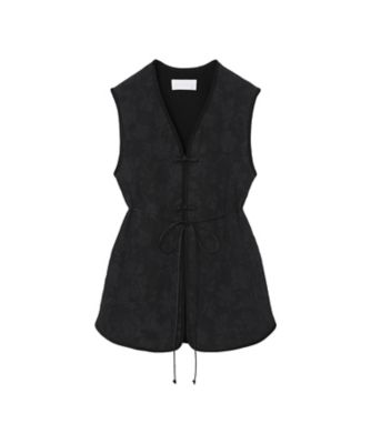めぐちゃ Raised Jacquard Frog Button Vest 6S