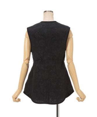 Raised Jacquard Frog Button Vest 6S