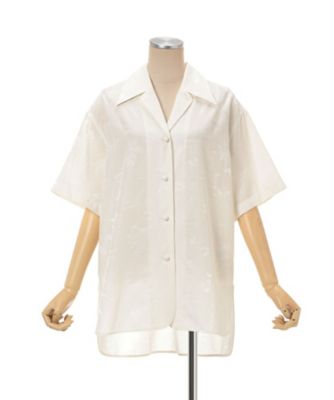 Karako Jacquard Open Collar Shirt