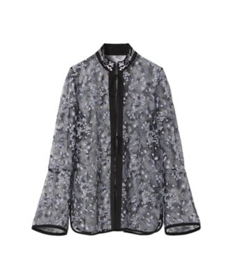 ＜Mame Kurogouchi (Women)＞Ｔｕｌｌｅ　Ｌａｃｅ　Ｓｔａｎｄ　Ｃｏｌｌａｒ　Ｓｈｉｒｔ　６Ｆ／ＭＭ２６ＳＳ－ＳＨ１１２