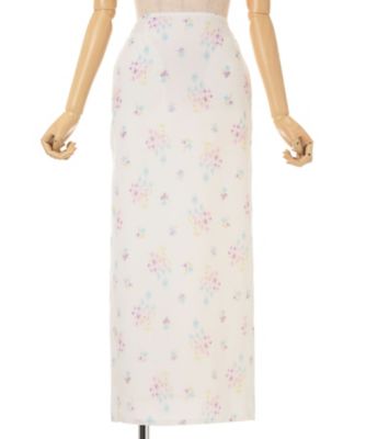 Floral Motif Printed Skirt 6S