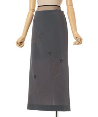 Stretch Beaded Detail Skirt 6S