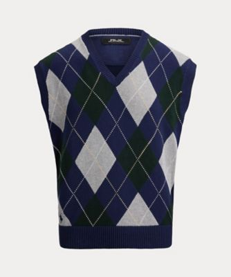 POLO RALPH LAUREN ビッグフィット アーガイル ニット ベスト ビッグ フィット パフォーマンス アーガイル セーター ベスト | POLO
