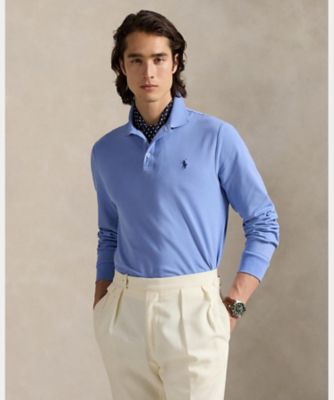 Ralph Lauren ポロシャツ NEW YORK カスタム スリム フィット ストレッチ メッシュ ポロシャツ
