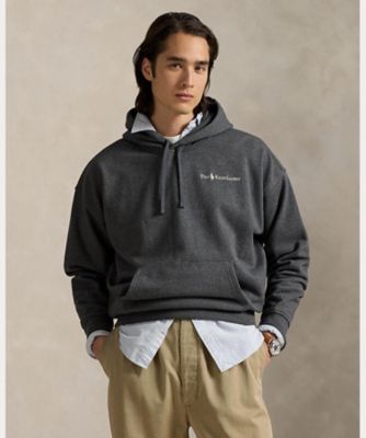 リラックスド フィット ロゴ フリース フーディ