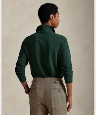 カスタム スリム ロングスリーブ ポロシャツ