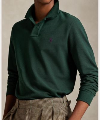 【新品】RALPH LAUREN カスタムスリムフィット 長袖ポロシャツ S POLO RALPH LAUREN ポロシャツ カスタム スリム フィット