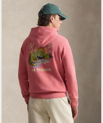 ループバック フリース グラフィック フーディ