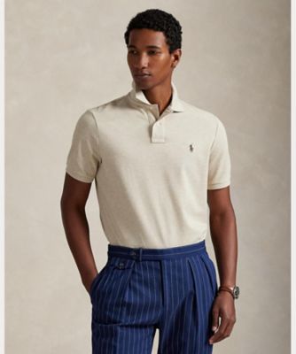 dunhill メッシュ編み ポロシャツ ベージュ　シルク100% ダンヒル | ベージュ コットンシルク ケーブルニット ショートスリーブ