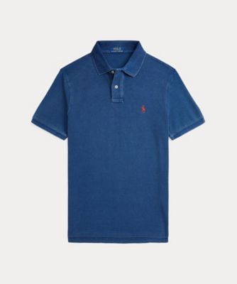＜POLO RALPH LAUREN (Men)＞カスタム　スリム　フィット　インディゴ　メッシュ　ポロシャツ　ＭＮＰＯＫＮＩ１Ｎ８２３２３７