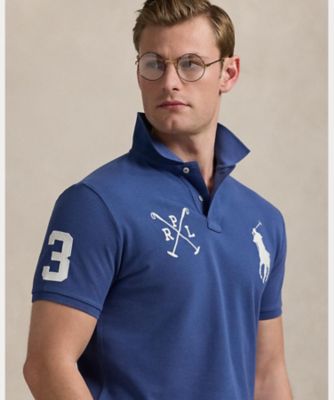 ポロラルフローレン ポロシャツ ビッグポニー カスタムスリム 近年 ブラック L POLO RALPH LAUREN ポロ・ラルフローレン 90s CUSTOM FIT