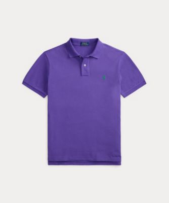 POLO Ralph Lauren ポロ ラルフローレン ポロシャツ パープル サイズ:XS | 25春夏 カスタム スリム フィット メッシュ ポロシャツ | 半袖 ポニー刺繍 コットン | トップス プルオーバー【レディース】【中古】 カスタム スリム フィット メッシュ ポロシャツ（ポロシャツ）｜POLO