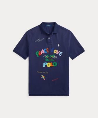 し*ぶ様 ポロ ラルフローレン ポロシャツ 新品 タグ付きクラシックフィット 紺 クラシック フィット メッシュ ポロシャツ （ポロシャツ）｜POLO RALPH