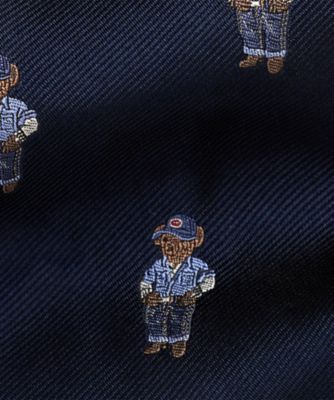 ヴィンテージインスパイアード Polo ベア シルク ネクタイ