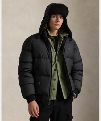 テクスチャード リップストップ ダウン ジャケット